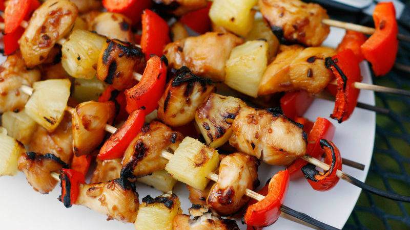 Pineapple & Red Pepper Kabobs