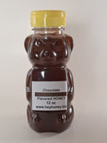 backgChocolate Flavored Honey 12oz bear-shaped jar — Michigan raw honey with rich chocolate flavor | HeyHoney.bizround