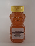 Cinnamon Flavored Honey 8oz bear-shaped jar — Michigan raw honey with warm cinnamon flavor | HeyHoney.biz