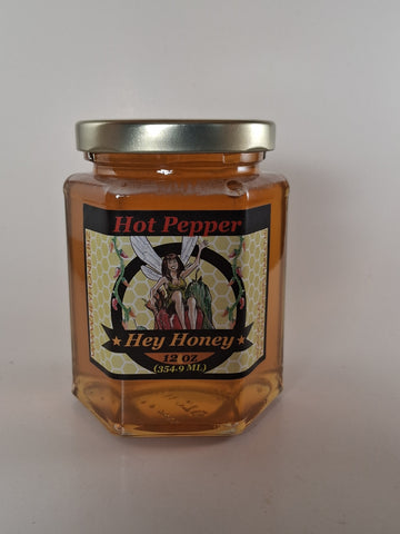Hot Pepper Honey bear-shaped jar — Michigan raw honey with a spicy hot pepper kick | HeyHoney.biz