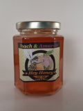Pesca e Mandorla Peach & Amaretto Honey bear-shaped jar — Michigan raw honey with Italian-inspired peach and amaretto flavor | HeyHoney.biz