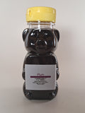 Plum Flavored Honey 8oz bear-shaped jar — Michigan raw honey with rich plum flavor | HeyHoney.biz