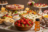 Coconut Honey Party Buffet with Strawberries