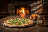 Hot Pepper Honey Log Cabin Pizza and Wings