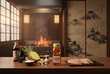 Pineapple Honey Teriyaki Japanese Restaurant Scene