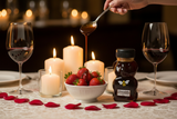 Romantic Dinner with Chocolate Honey Strawberries